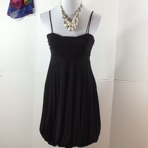 Cache black pleated bubble hem date dress 8